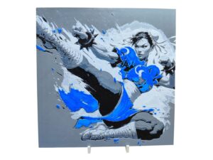 Arte Parede Quadro Chun Li Estilo Hueforge