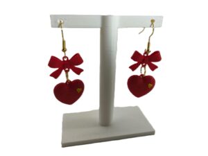 Brinco Coração e Laço