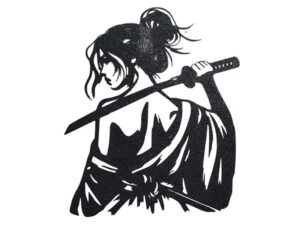 Arte Parede Mulher Samurai