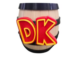 Porta Treco Canetas Barril Donkey Kong Geek Colecionável
